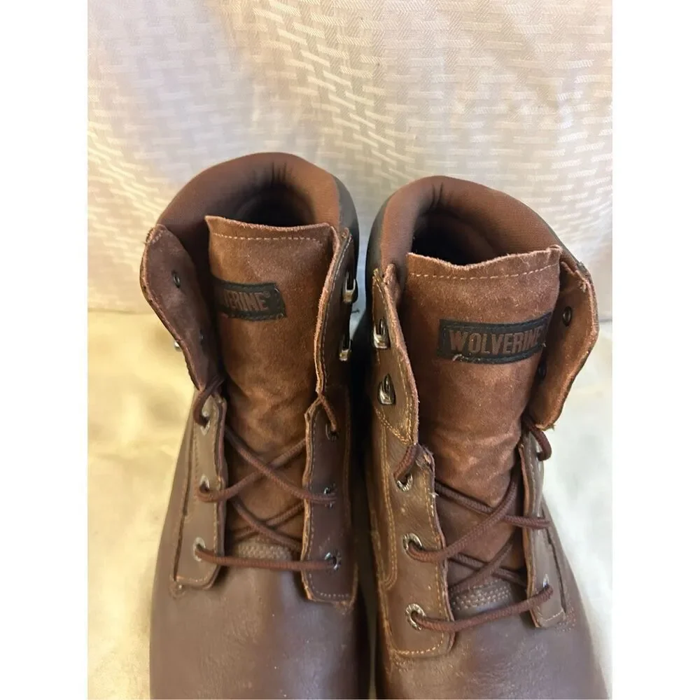 Wolverine mens‎ 13EW EH brown boots toe scuffs